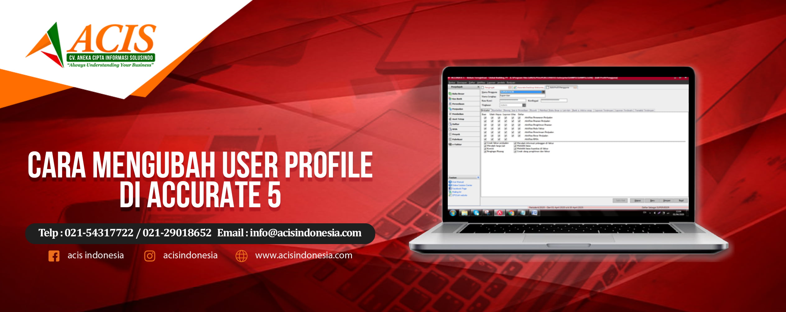 Cara Mengubah User Profile di Accurate 5