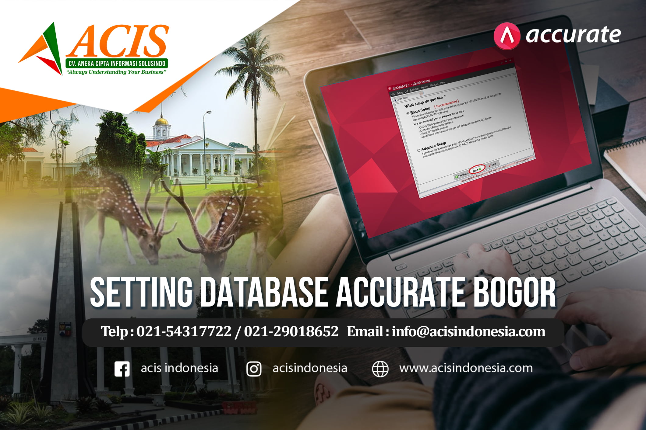 setup database accurate bogor