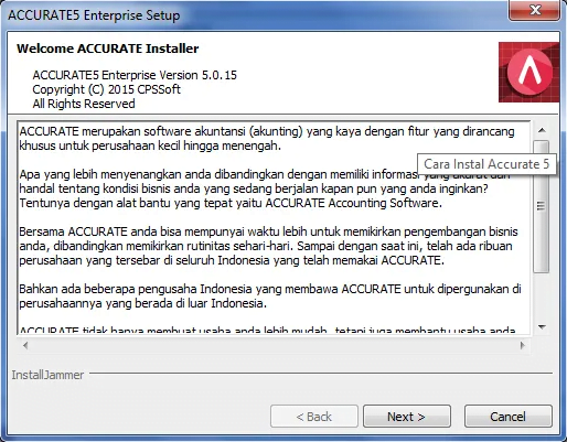 cara install accurate 5