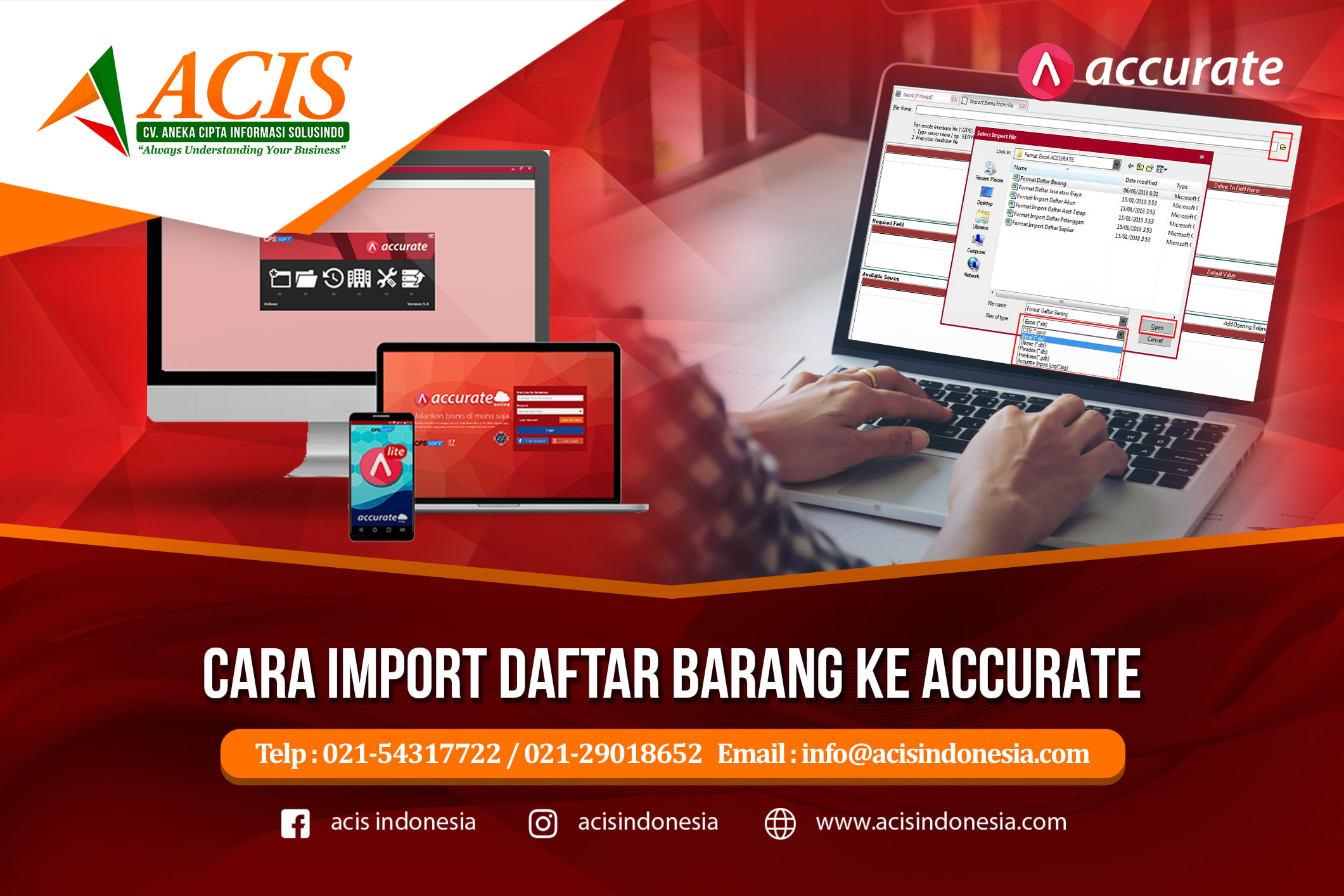 Cara import daftar barang ke accurate